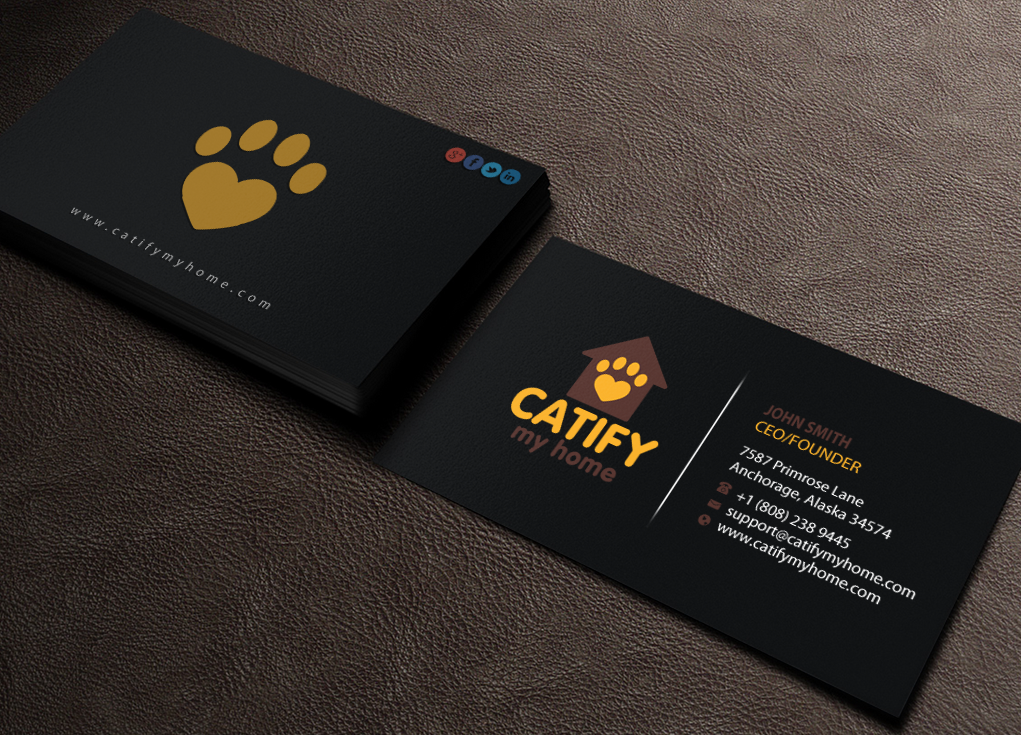 Business Card Design by Brand aid for Catify My Home | Design #15237154