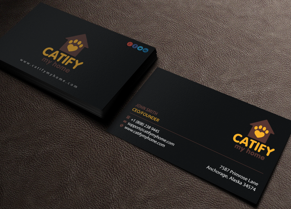 Business Card Design by Brand aid for Catify My Home | Design #15237156