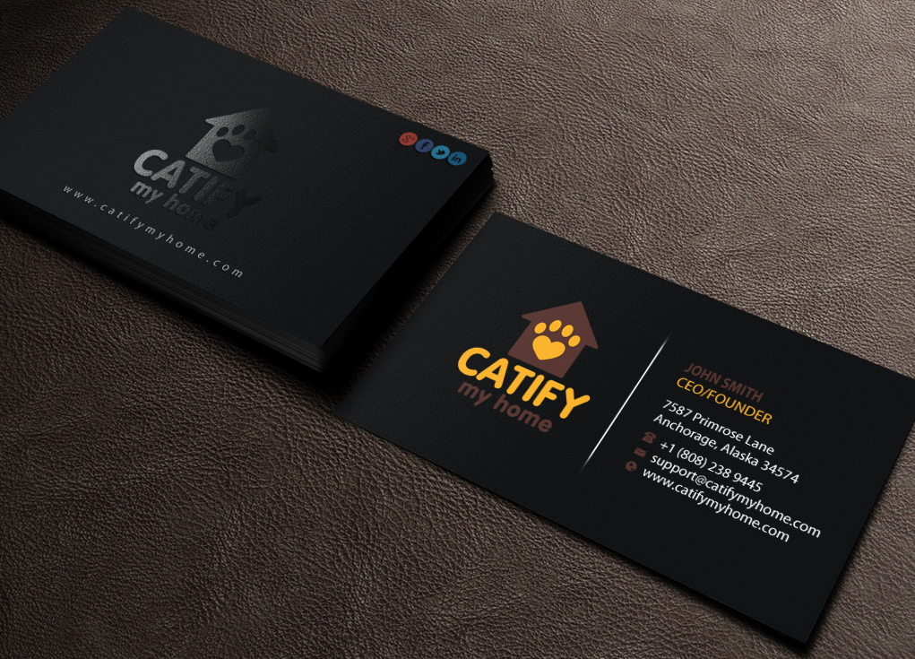 Business Card Design by Brand aid for Catify My Home | Design #15237158