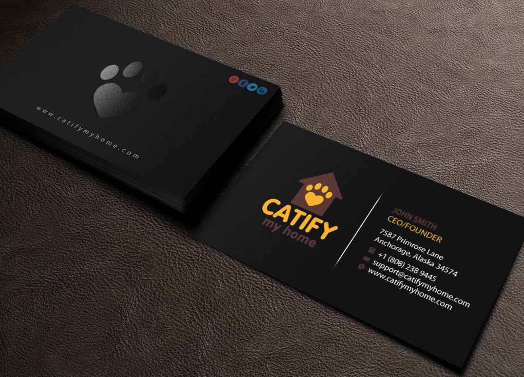Business Card Design by Brand aid for Catify My Home | Design #15237159