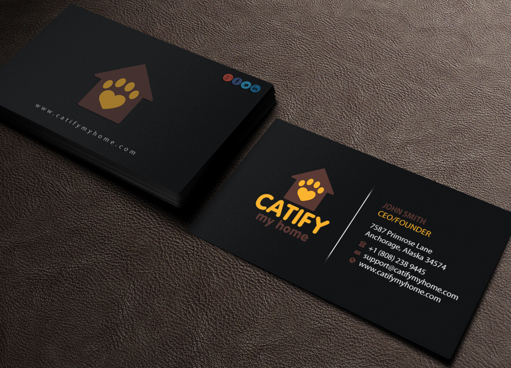 Business Card Design by Brand aid for Catify My Home | Design #15237162