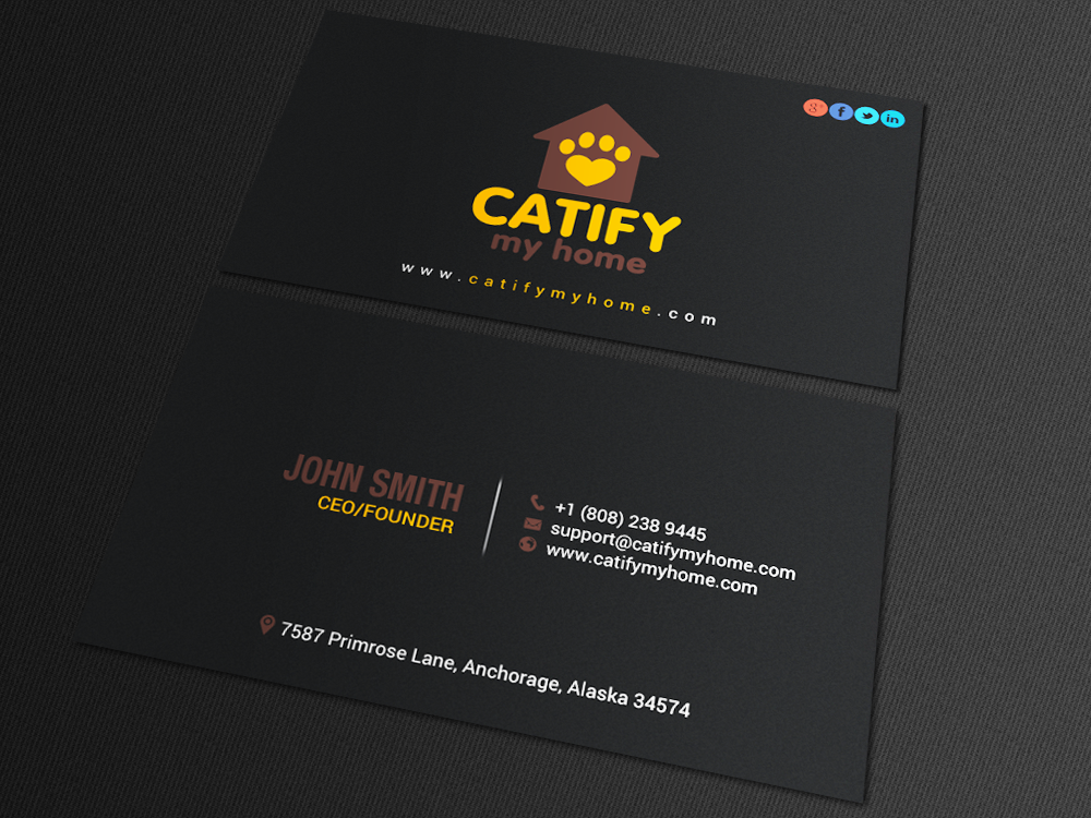 Business Card Design by chandrayaan.creative for Catify My Home | Design #15235738