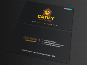 Business Card Design by chandrayaan.creative for Catify My Home | Design: #15235738