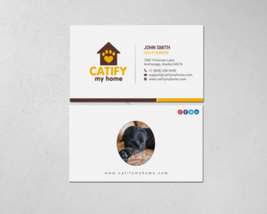 Business Card Design by chandrayaan.creative for Catify My Home | Design: #15236230
