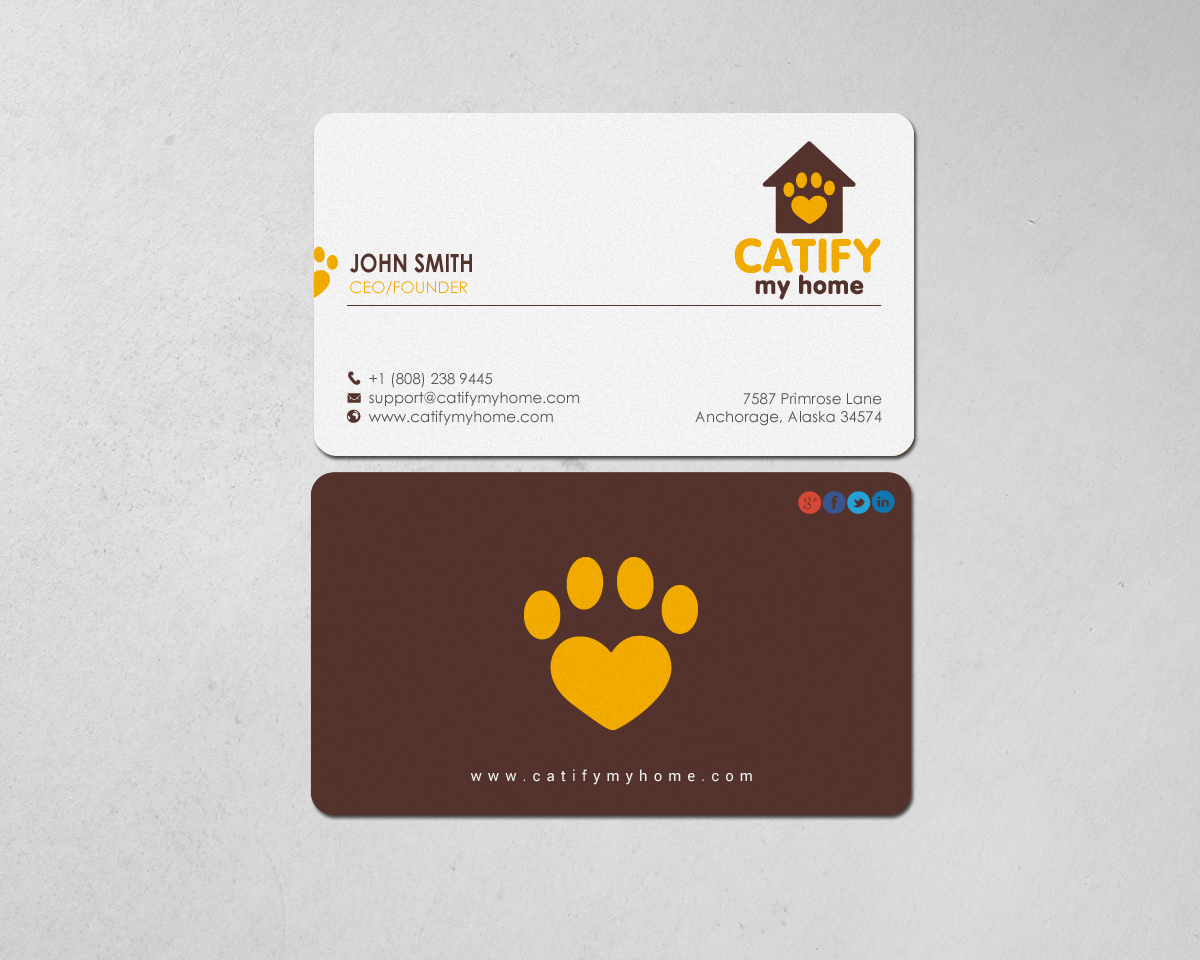 Design de Carte de Visite par chandrayaan.creative pour Catify My Home | Design #15236235
