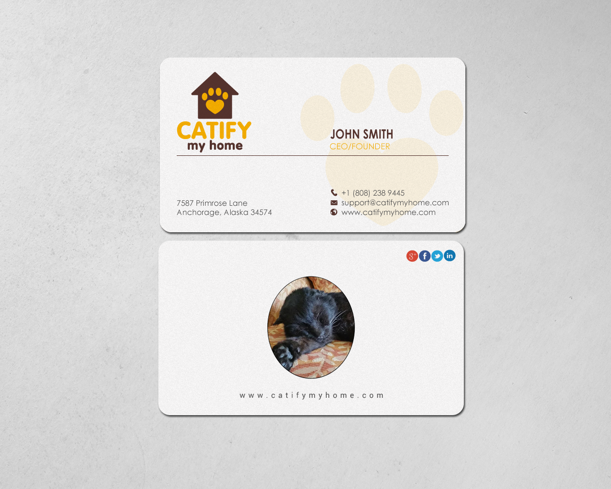 Design de Carte de Visite par chandrayaan.creative pour Catify My Home | Design #15236319