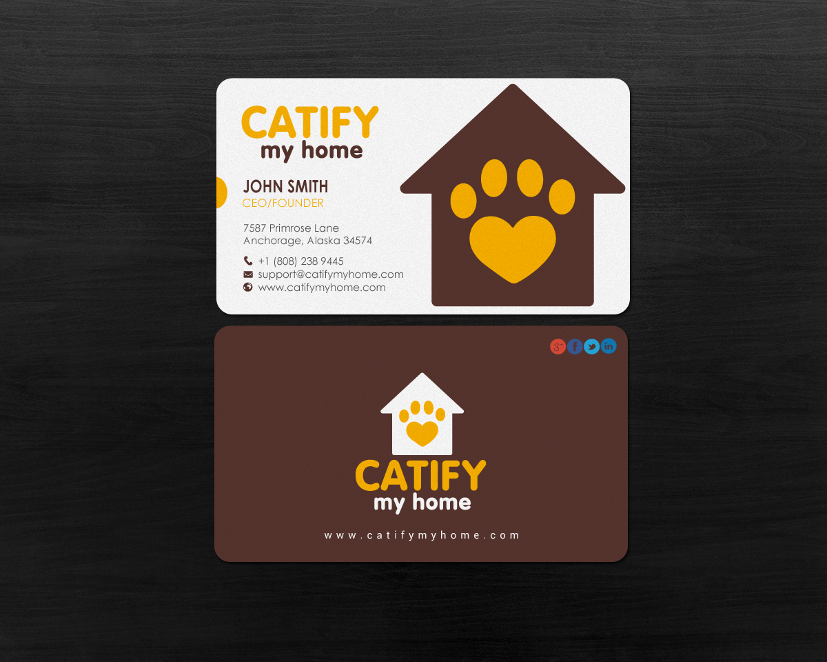 Design de Carte de Visite par chandrayaan.creative pour Catify My Home | Design #15236327
