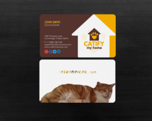 Business Card Design by chandrayaan.creative for Catify My Home | Design: #15236331