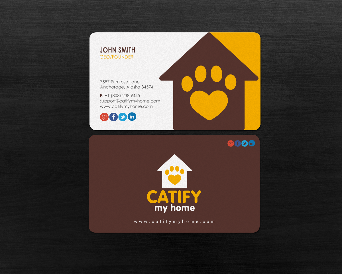 Design de Carte de Visite par chandrayaan.creative pour Catify My Home | Design #15236334