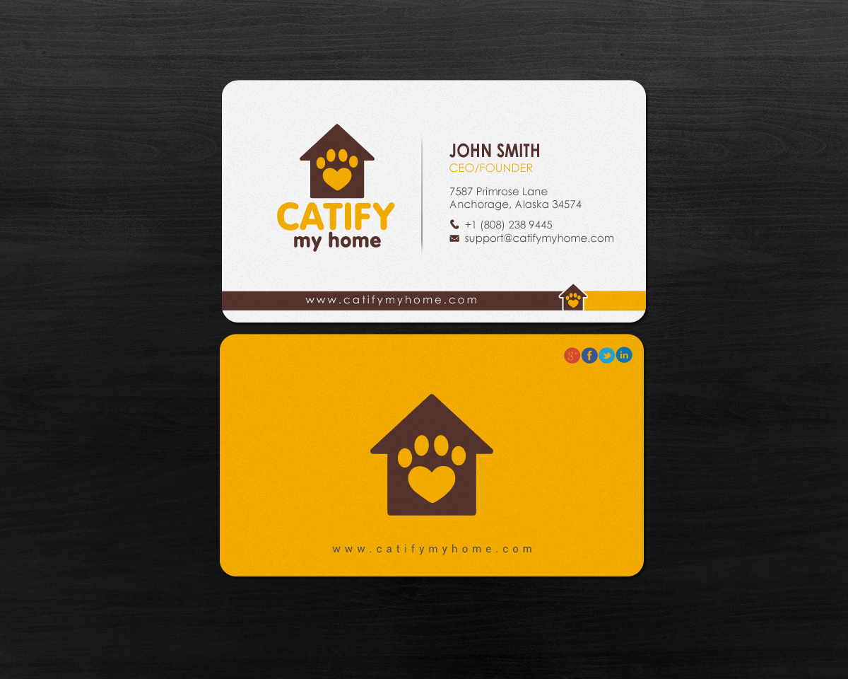 Design de Carte de Visite par chandrayaan.creative pour Catify My Home | Design #15236462