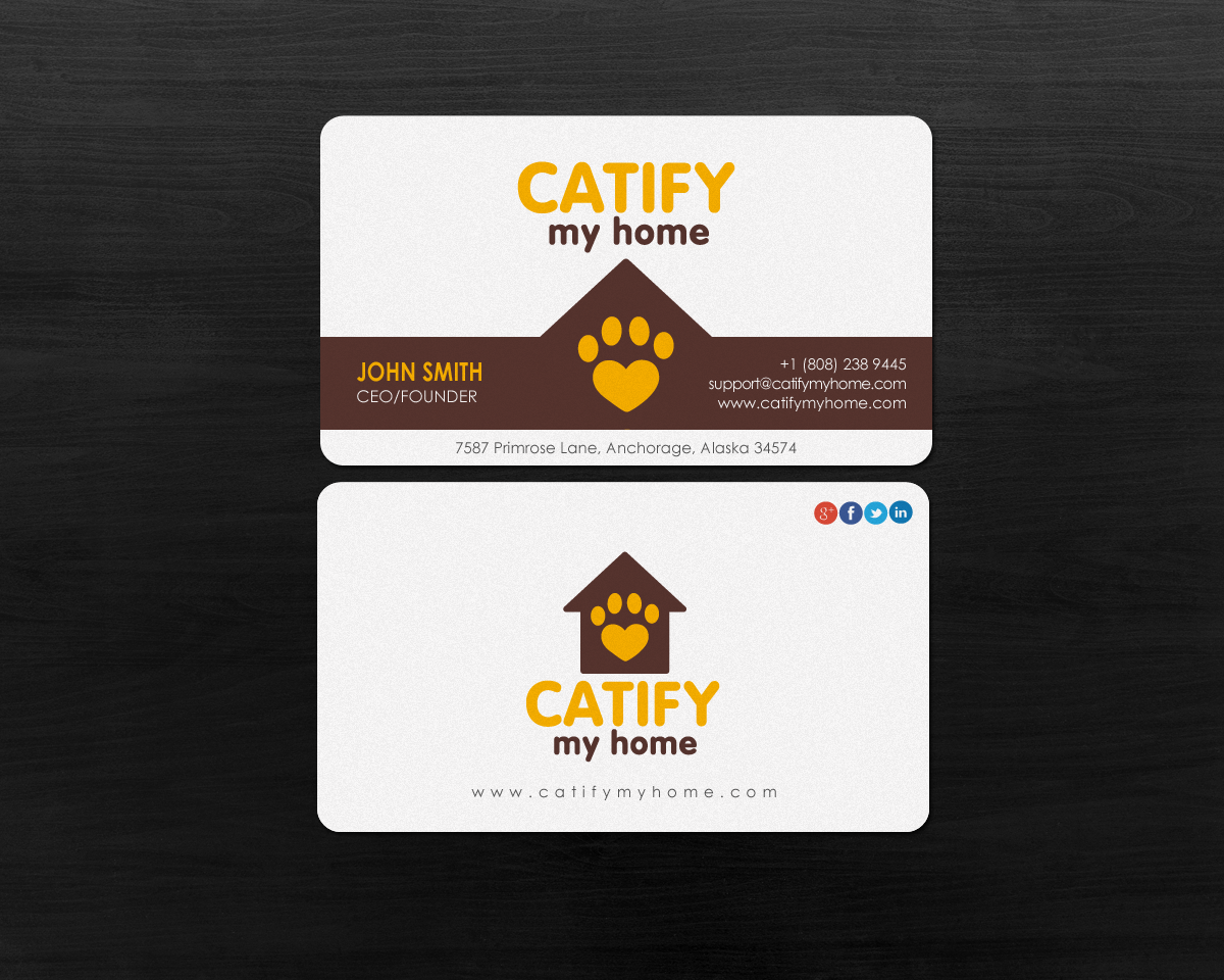 Visitenkarten-Design von chandrayaan.creative für Catify My Home | Design #15236542