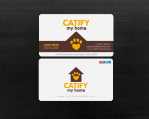 Cat-products company needs smart, yet endearing, business card | Diseño de Tarjeta de Presentación por chandrayaan.creative