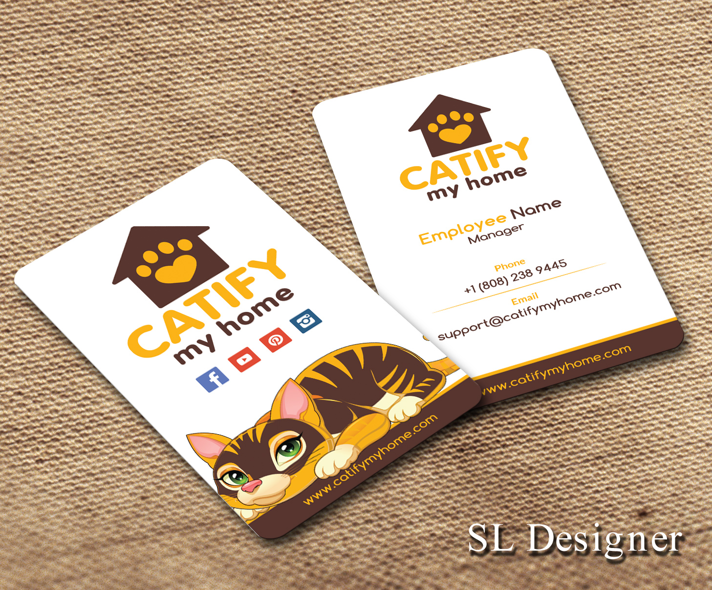 Business Card Design by SL Designer for Catify My Home | Design #15236155