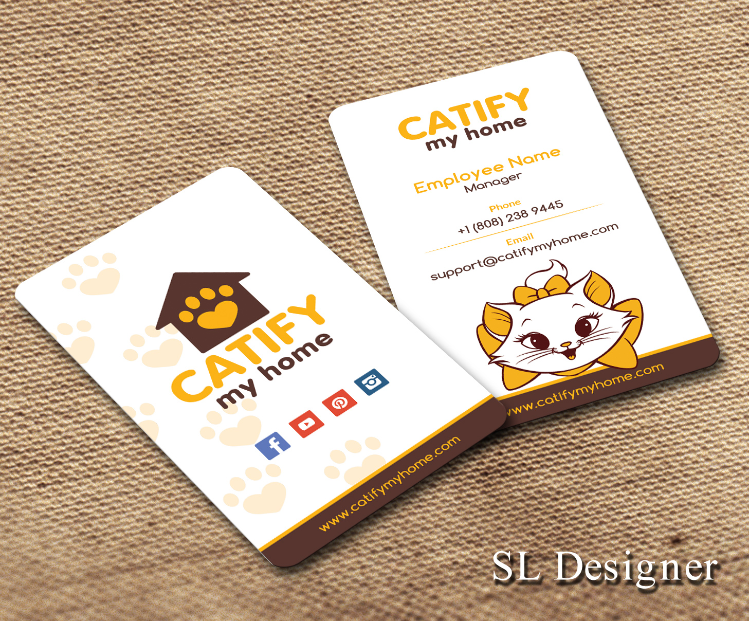 Business Card Design by SL Designer for Catify My Home | Design #15236176