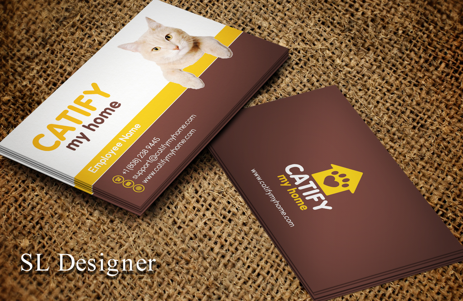 Business Card Design by SL Designer for Catify My Home | Design #15238537