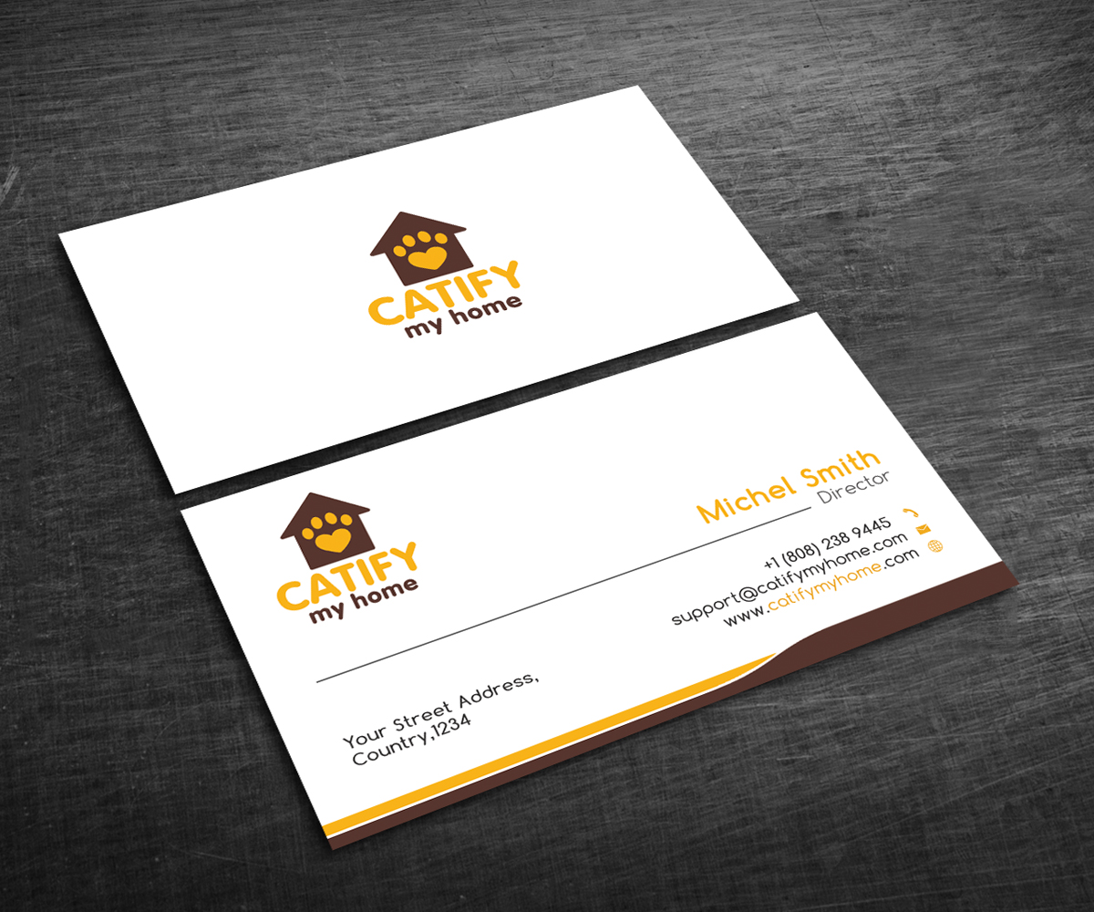 Business Card Design by Graphic Flame for Catify My Home | Design #15258534