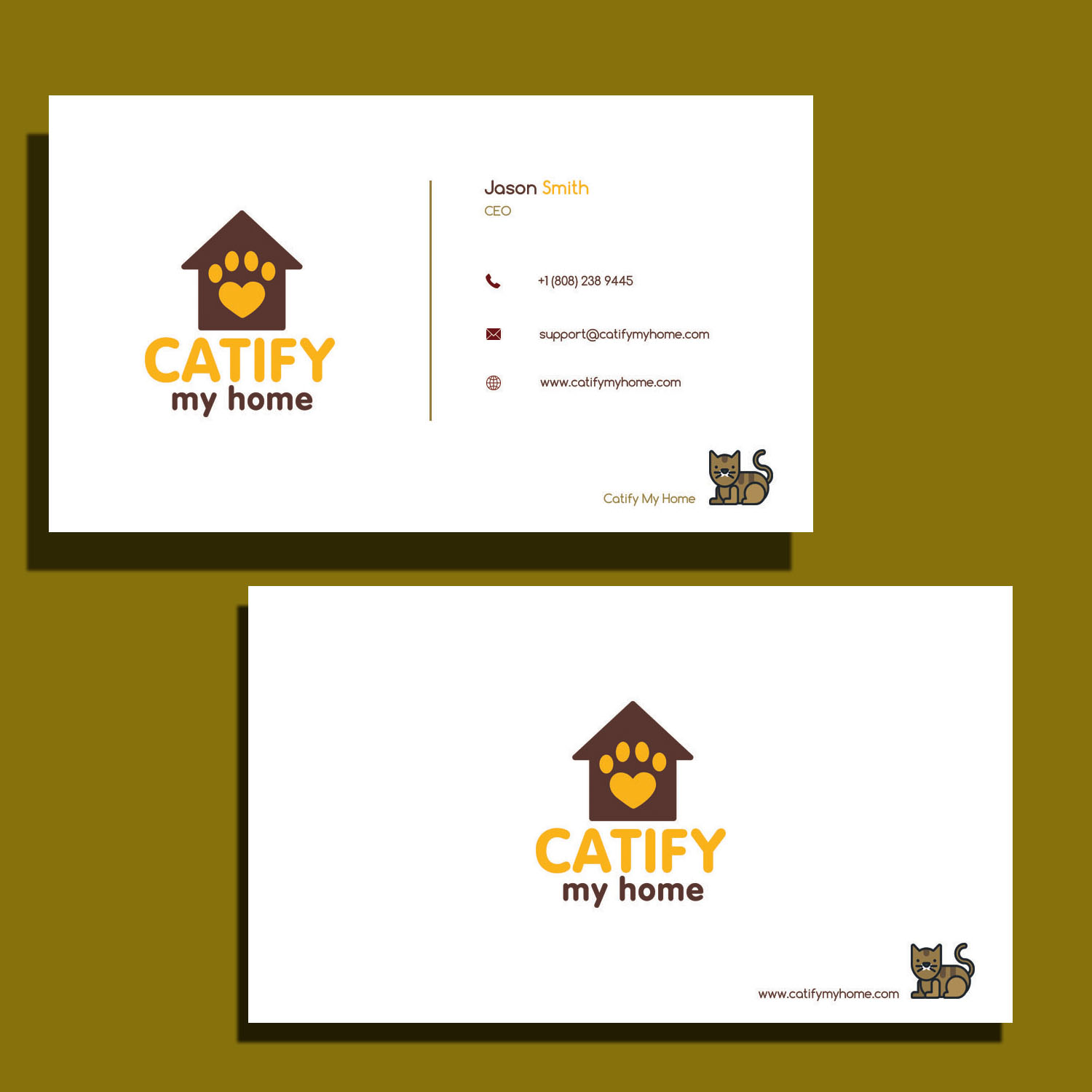 Design de Carte de Visite par Mohammad Jahran Chowdhury pour Catify My Home | Design #15238285