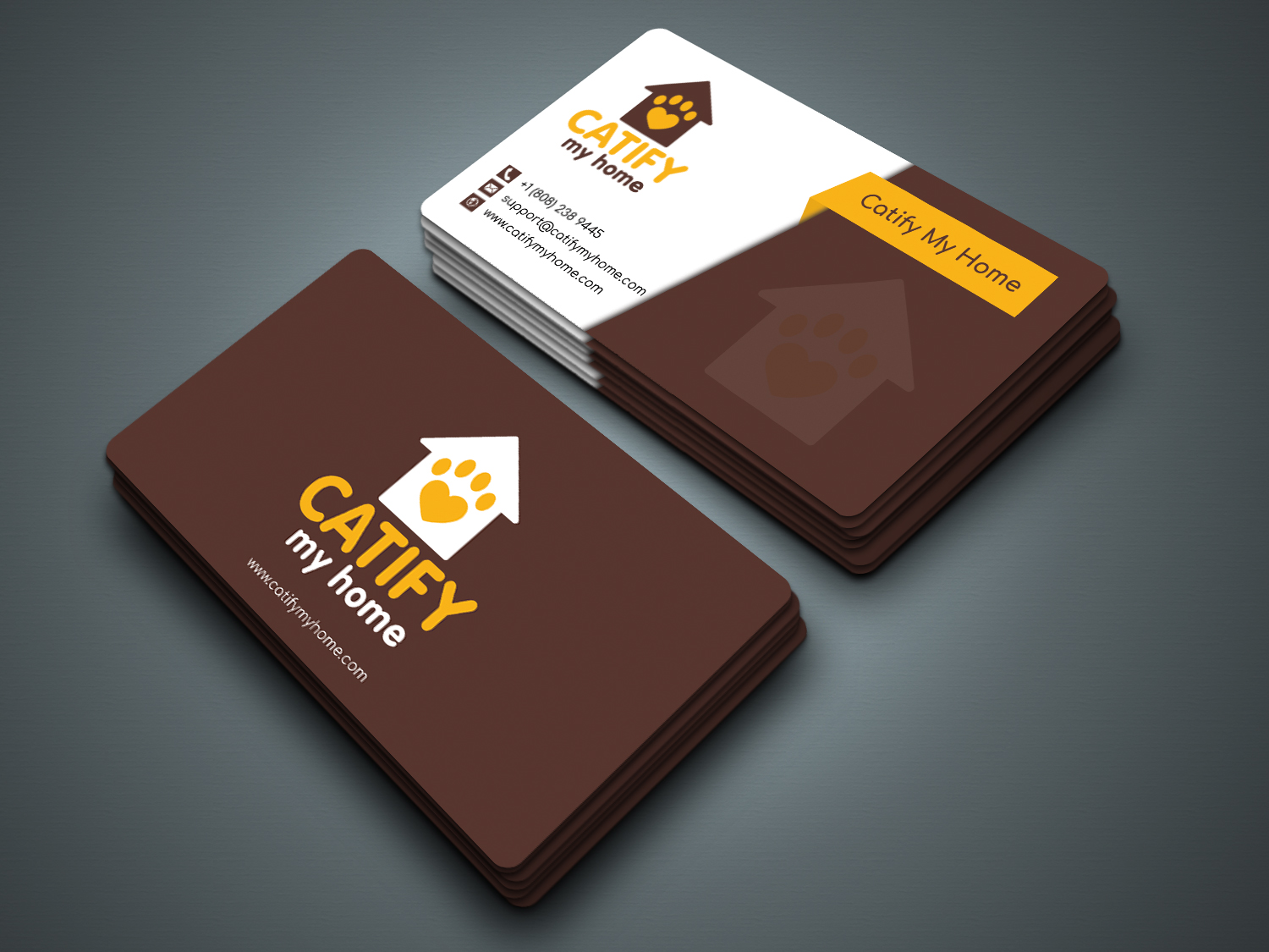 Business Card Design by zahidrabby.bigc for Catify My Home | Design #15286751