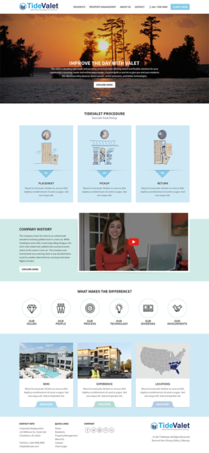 Tide Valet Website Professional and Crisp Redesign  | Web Design by RupalTechno