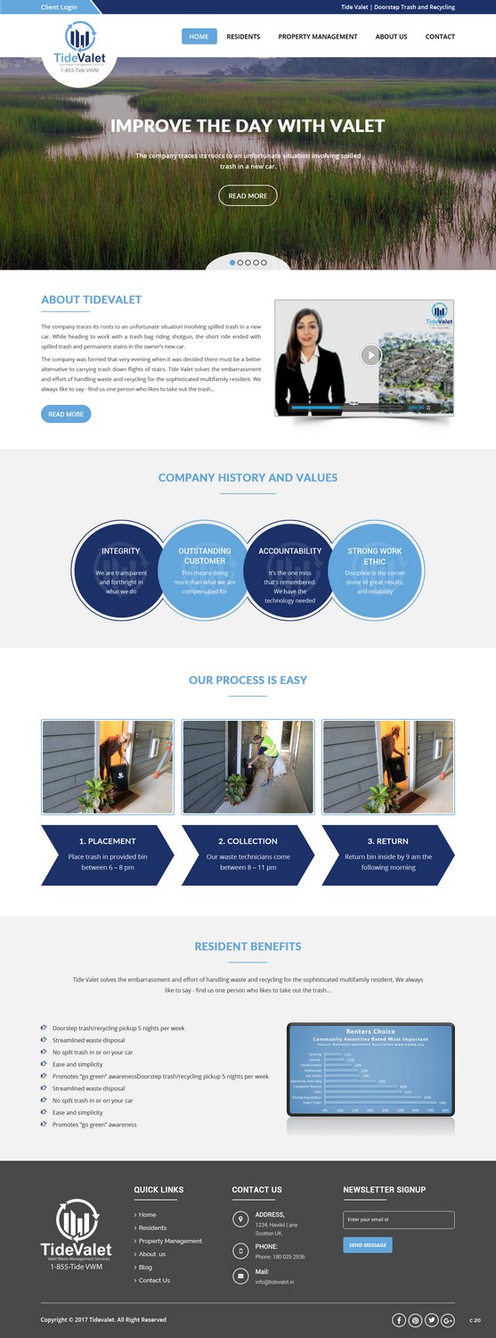 Web Design by pb for Tide Valet  | Design #15237258