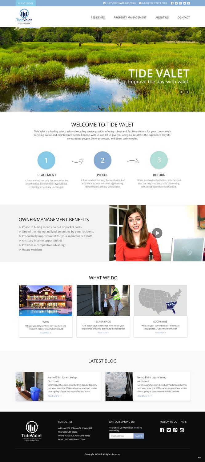Web Design by pb for Tide Valet  | Design #15237938
