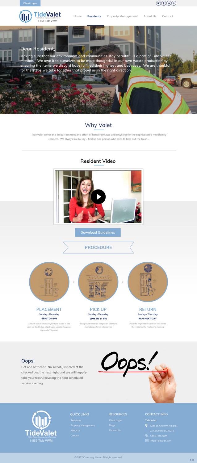 Web Design by pb for Tide Valet  | Design #15628485
