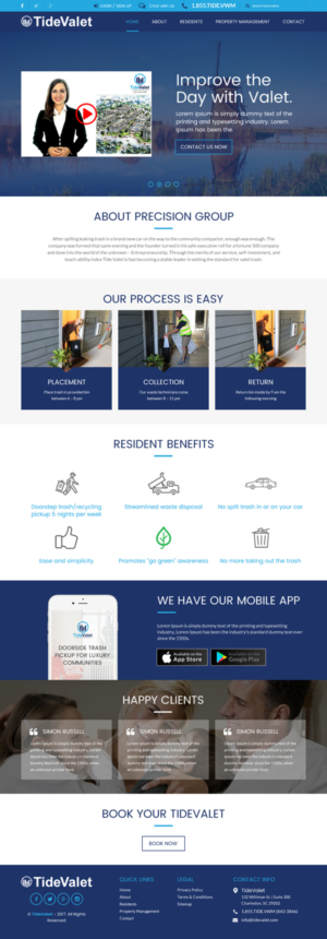 Web Design by rightway for Tide Valet  | Design: #15289848