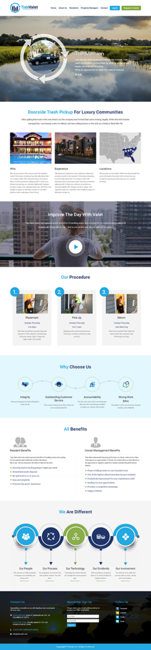 Tide Valet Website Professional and Crisp Redesign  | Web Design by Tpith