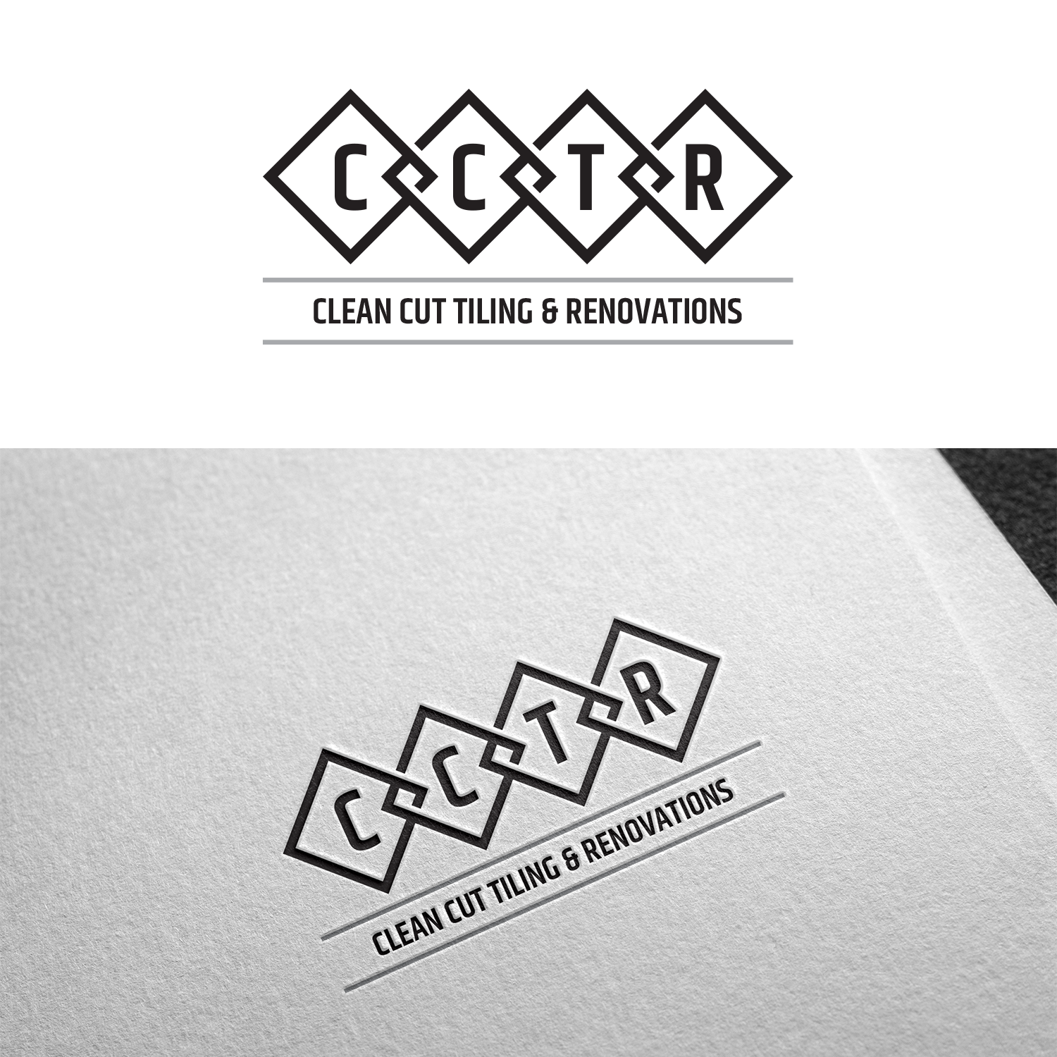 Logo Design by Omee for Clean Cut Tiling and Renovations | Design #15248923