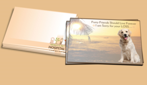 3 Sympathy Cards for Veterinary Hospital | Stationery Design by Petter Goms