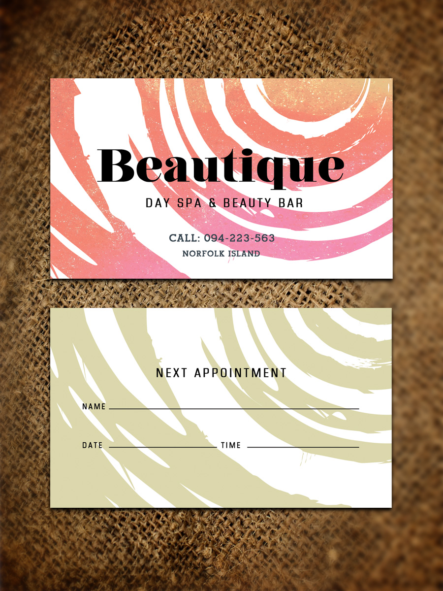 Business Card Design by Sandaruwan for Beautique Norfolk Island | Design #15249460