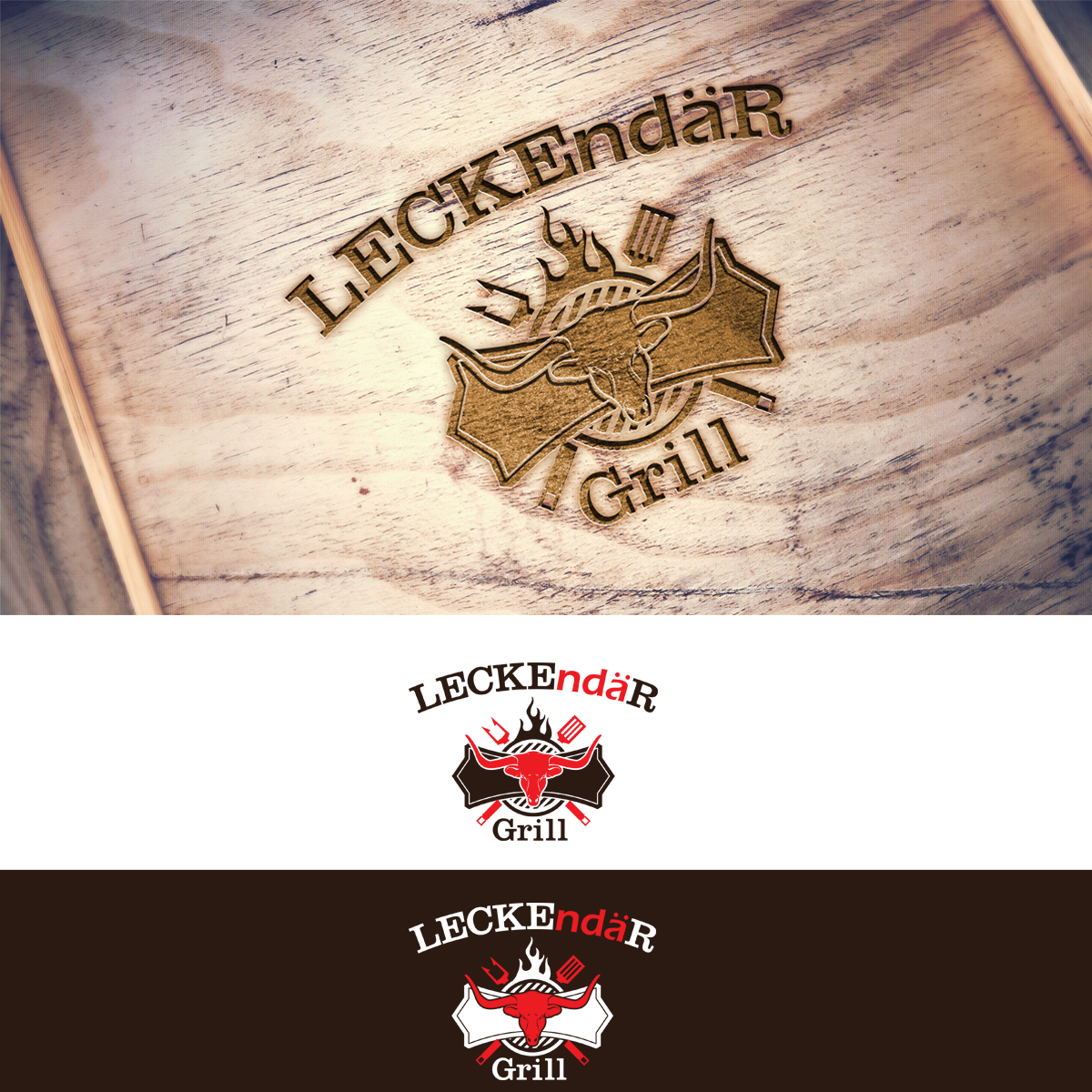 Logo Design by graphicancers for Leckendär Grill | Design: #15296083
