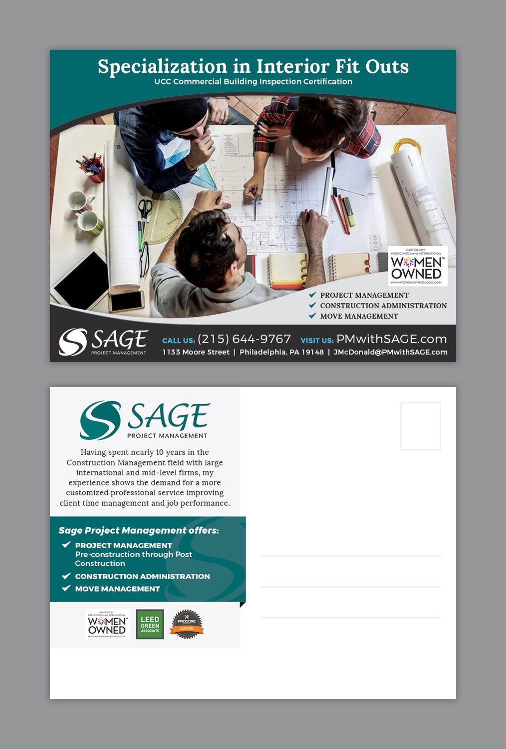 Postcard Design by MIND for Sage Project Management | Design #15253420