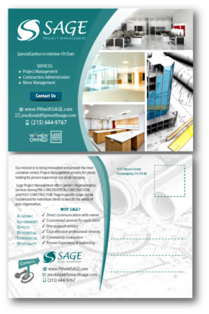 Postkarten-Design von citygirl17 für Sage Project Management | Design: #15308182