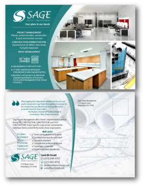 Postkarten-Design von citygirl17 für Sage Project Management | Design: #15396598