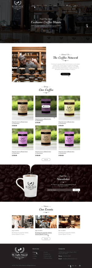 The Coffee Network | Diseño Web por Ved Web Services