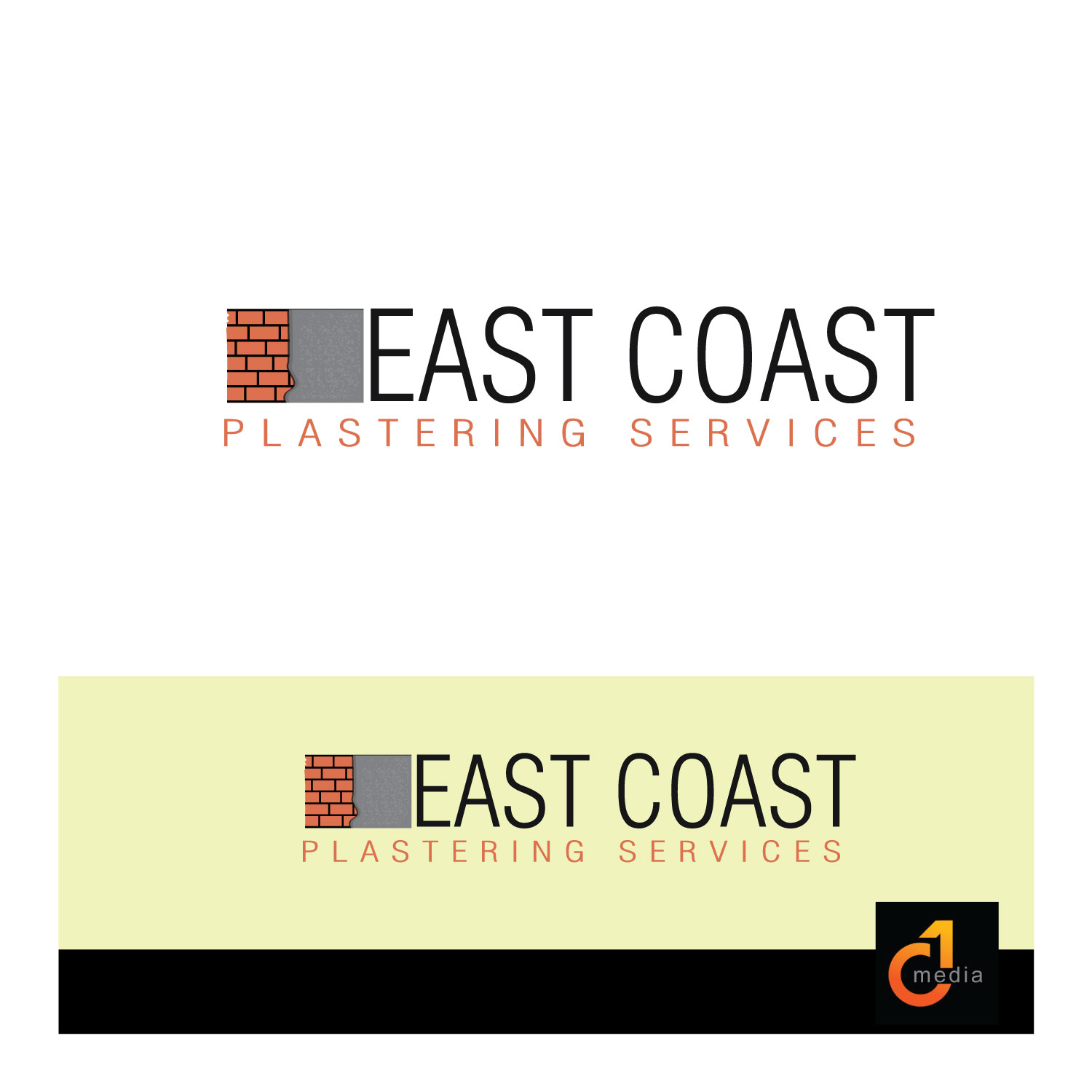 Logo Design by C1 Media for East Coast Plastering Services | Design #15254710