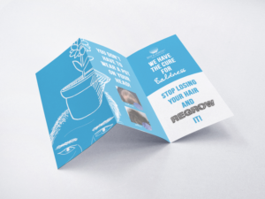 3 x half fold marketing flyer for Stop and reGrow | Flyer Design by Luniere Designs