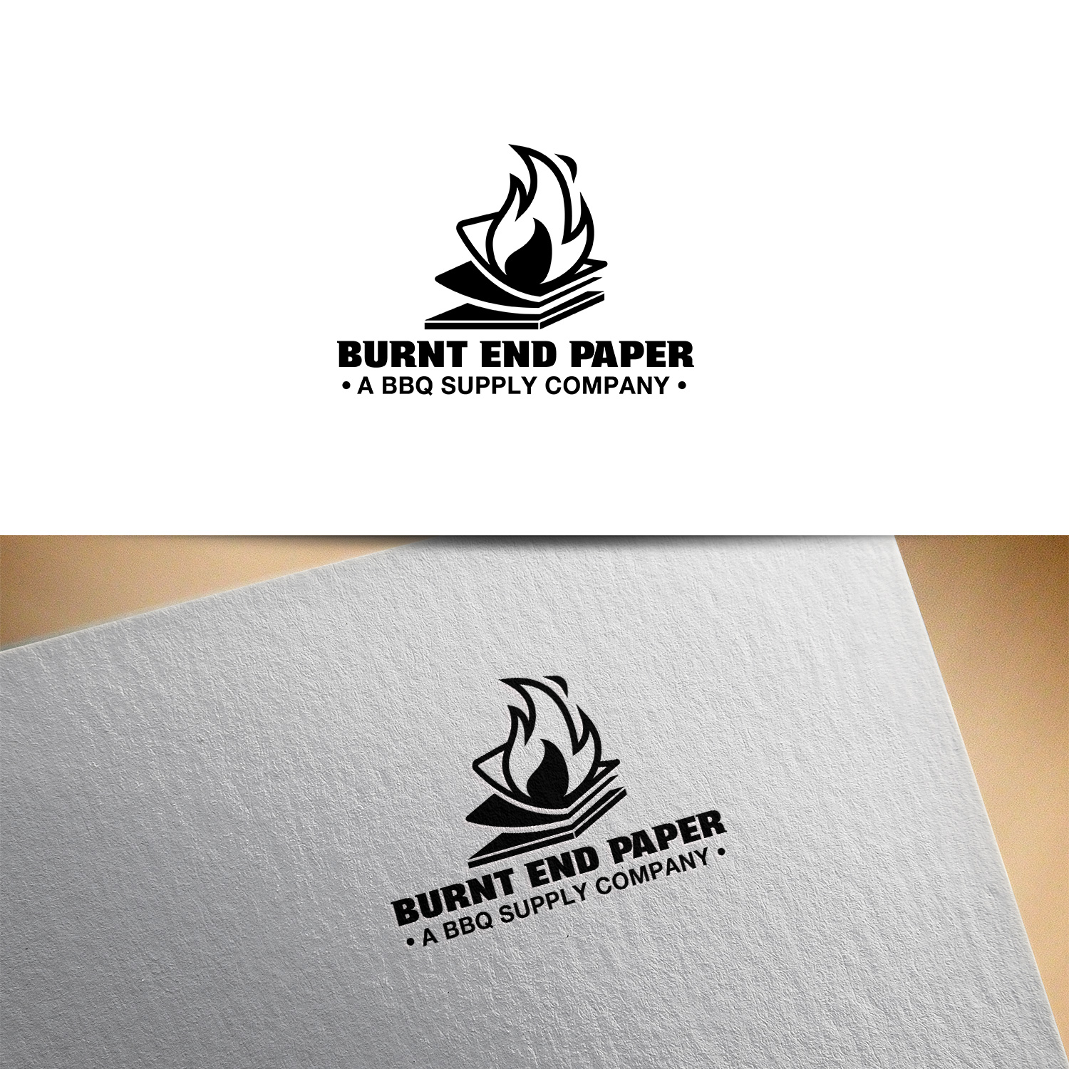 Logo-Design von Pixi Dust für Burnt End Paper | Design #15269091