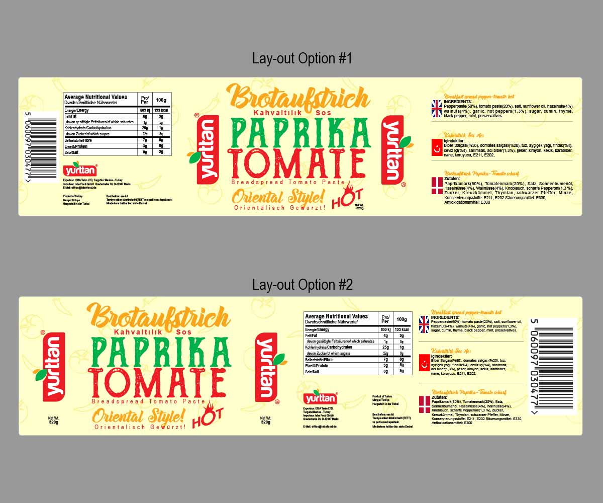 Label Design by GliderGraphx for ISBA Food GmbH | Design #15317740