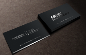 Aruba Executive Search - New Business Card Design Project	              | Business Card Design by chandrayaan.creative
