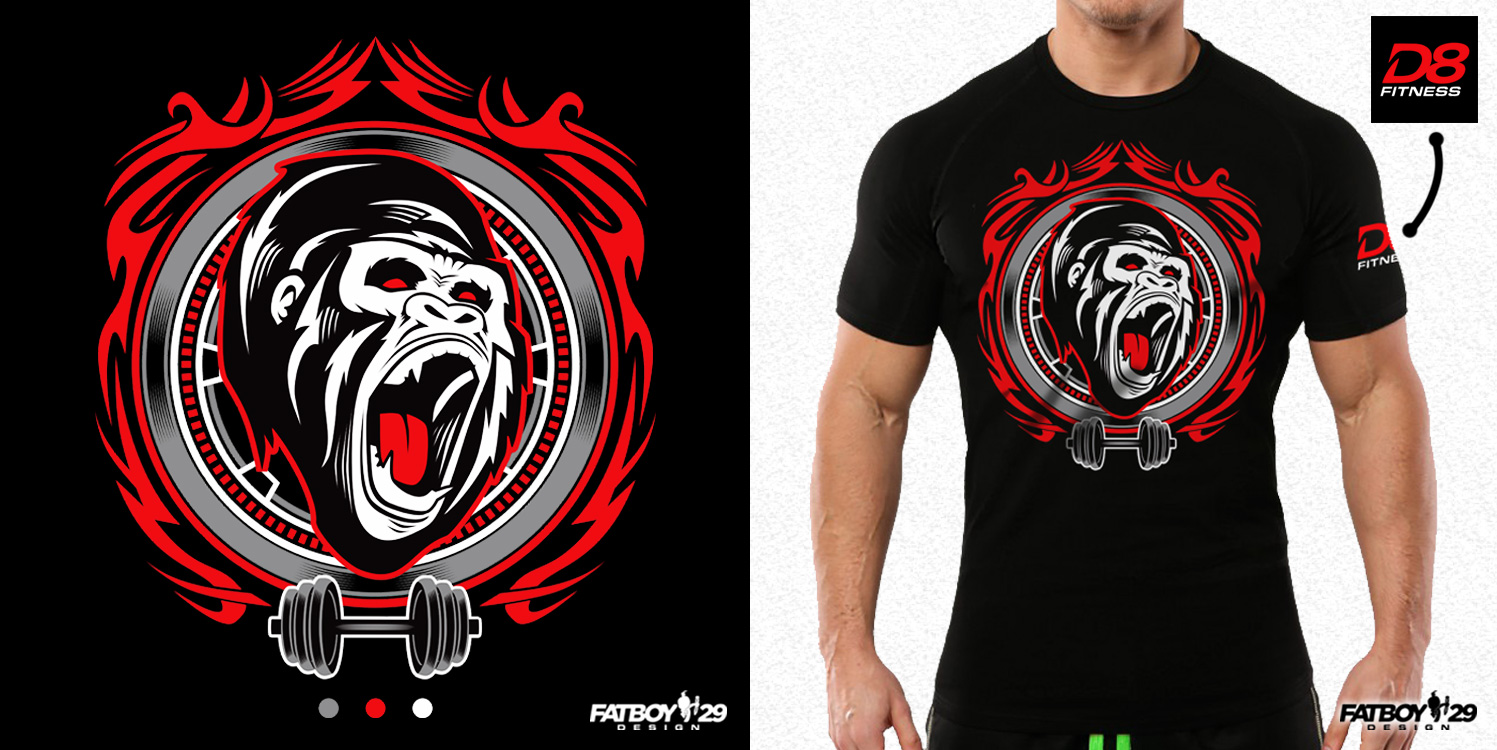 T-shirt Design by Fatboy Graphic for D8 Fitness | Design #15359727