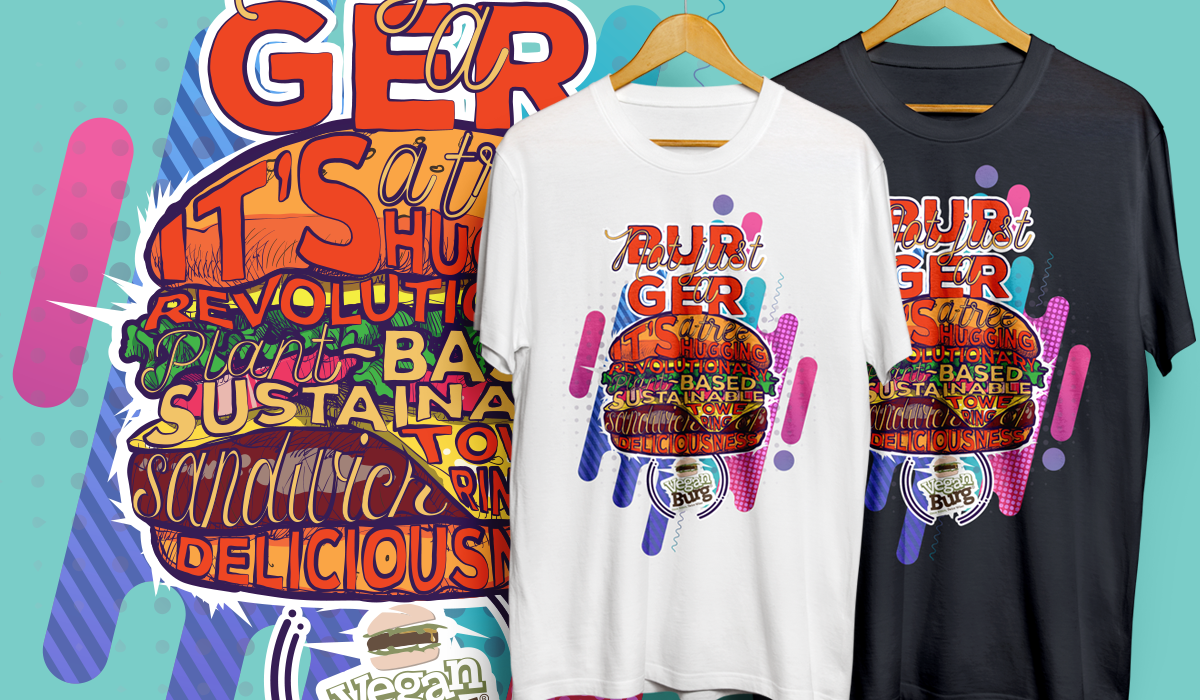 T-shirt Design by RebecaParra for VeganBurg | Design #15269066