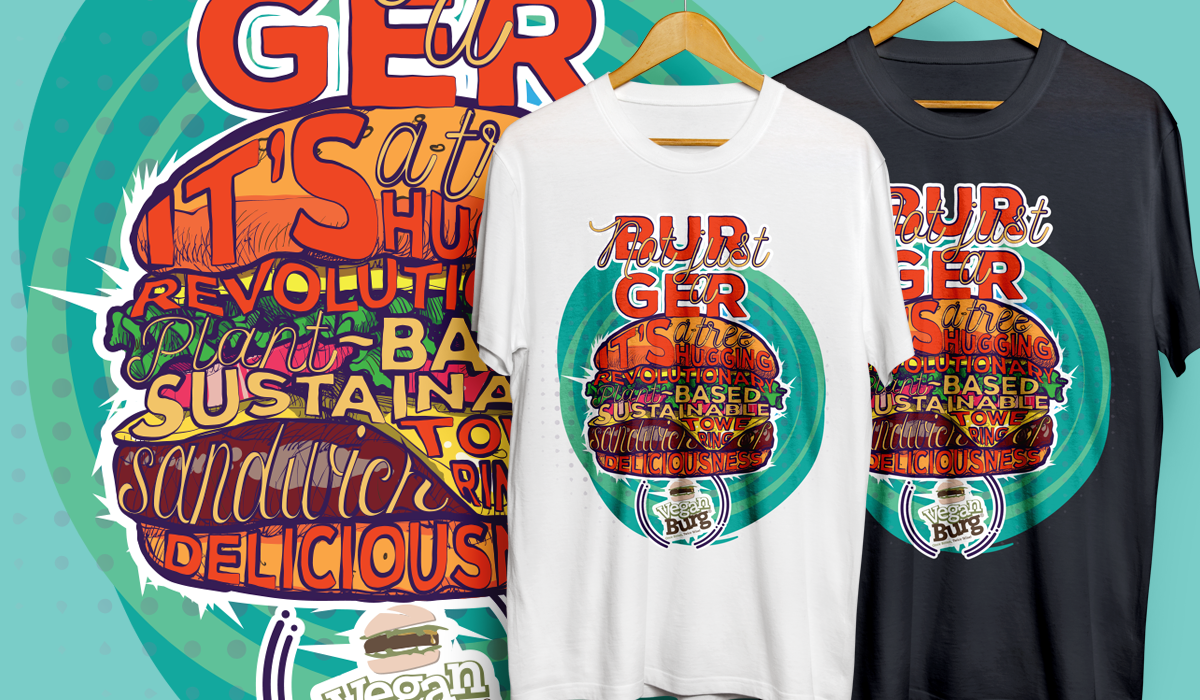 T-shirt Design by RebecaParra for VeganBurg | Design #15269067