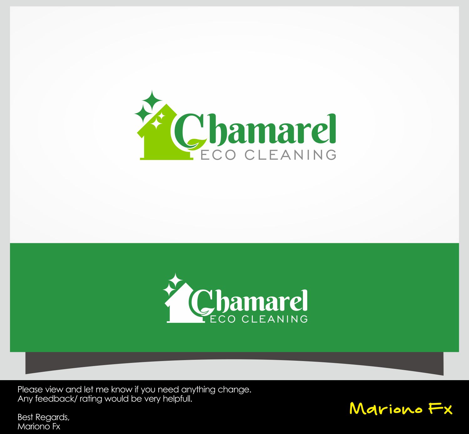 Logo Design by Mariono Fx for Chamarel Eco Cleaning | Design #15263353