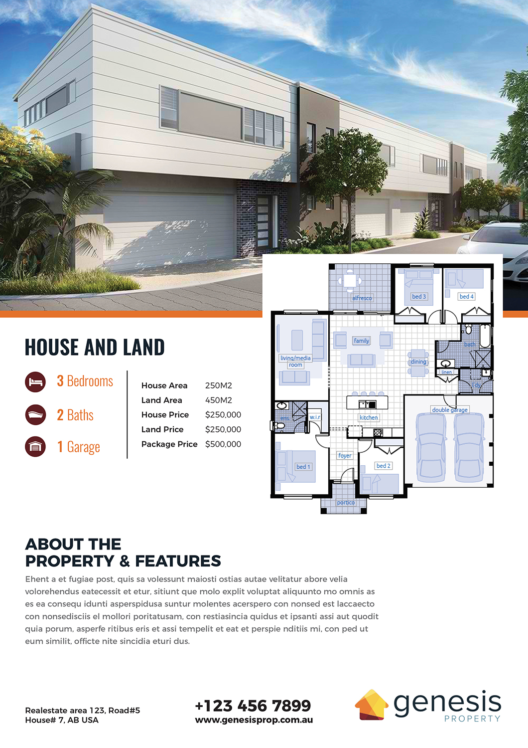 Brochure Design by DesignFive for Genesis Property Pty Ltd | Design #15362182