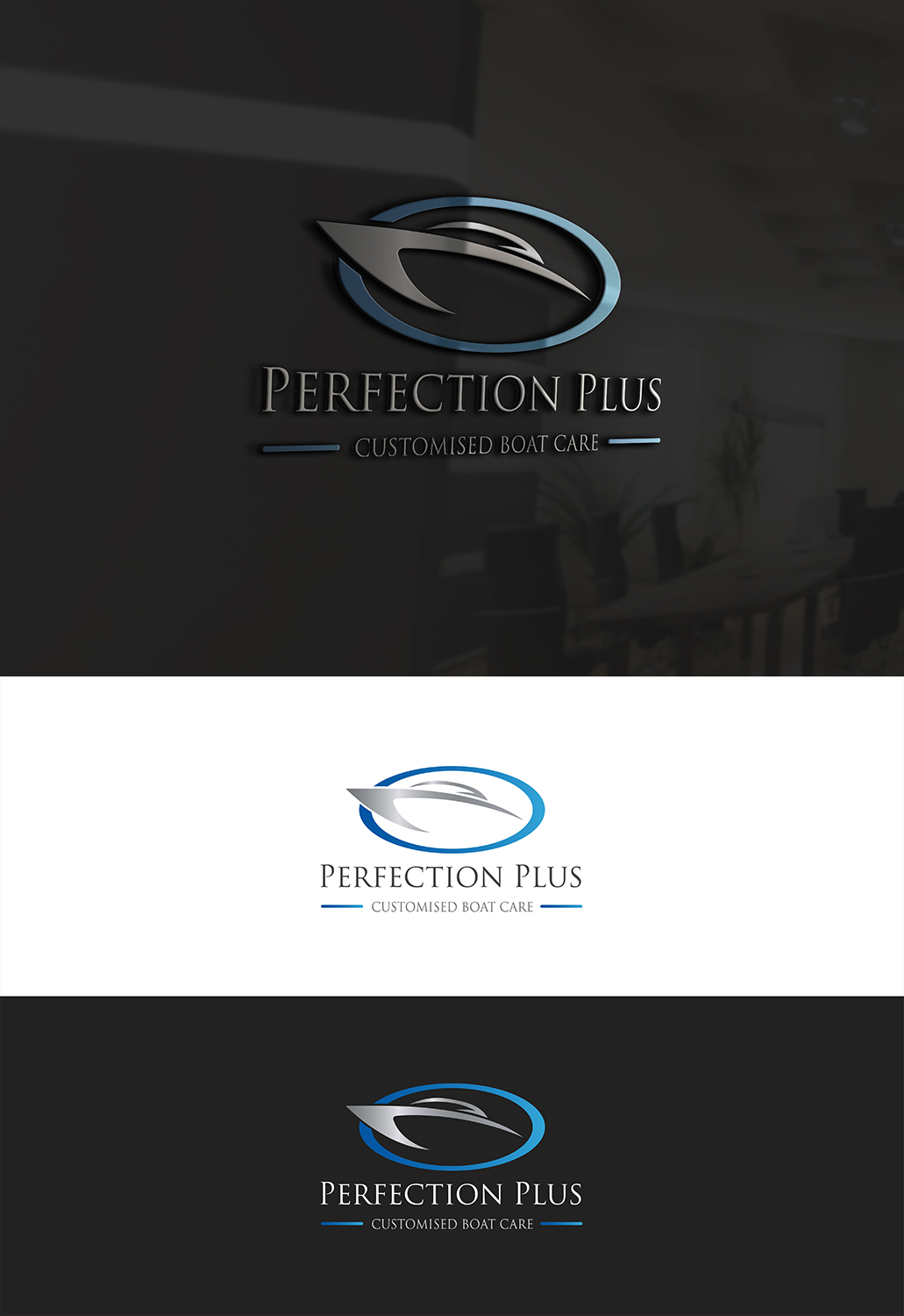 Logo Design by Artglass for Perfection Plus boat cleaning  | Design #15362116