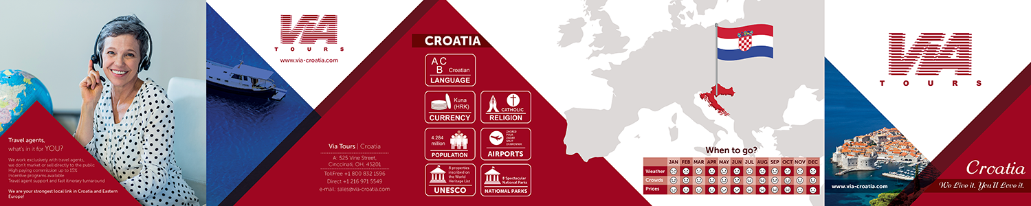 Flyer Design by Akshar Shailesh for Via Tours Croatia | Design #15297318