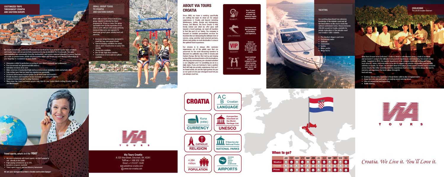 Flyer Design by Annie Creative Service for Via Tours Croatia | Design #15291778