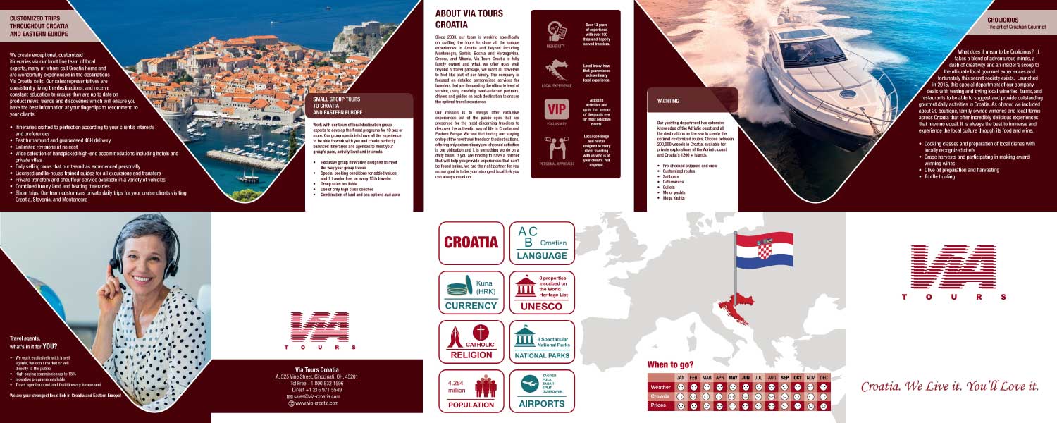 Flyer Design by Annie Creative Service for Via Tours Croatia | Design #15292823